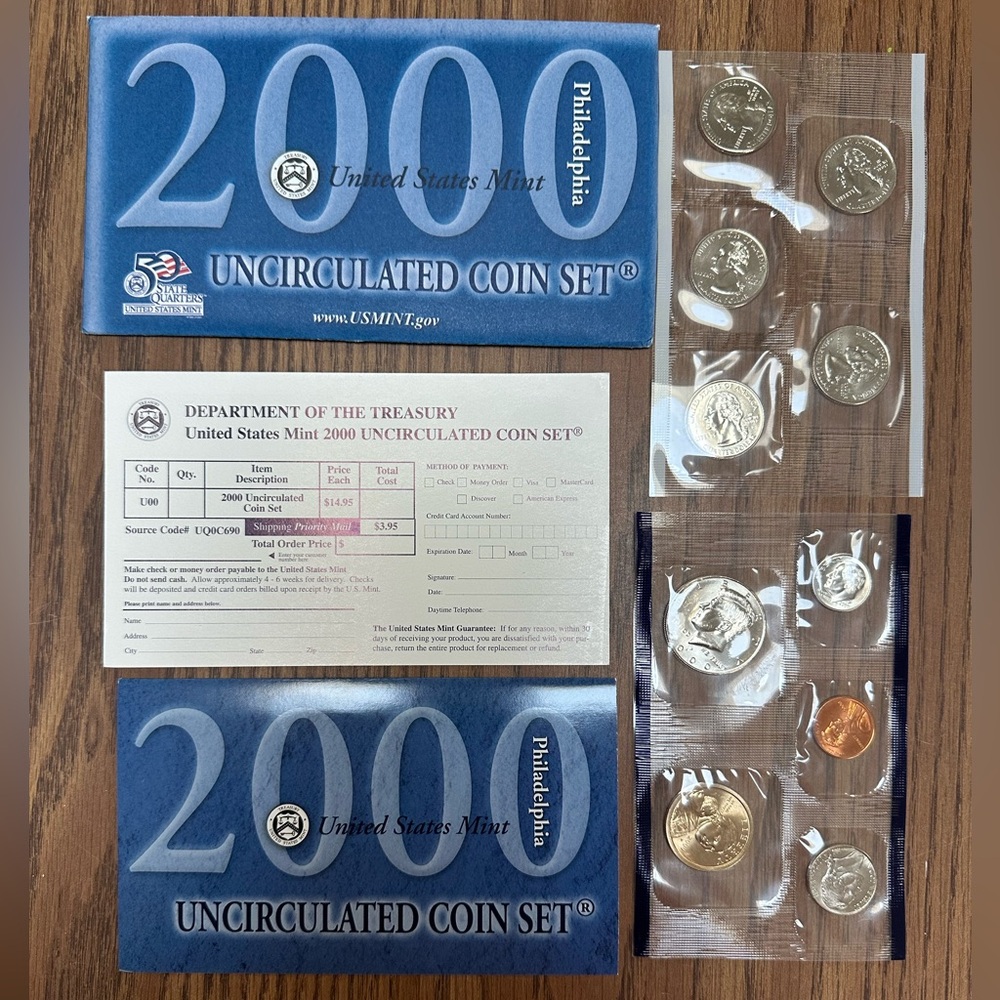 2000 Uncirculated Philadelphia mint coin set